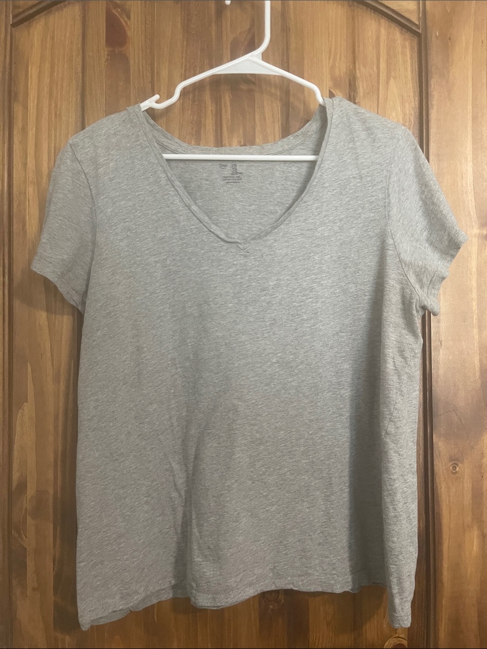 GAP Light Gray V-Neck Short Sleeve Tee